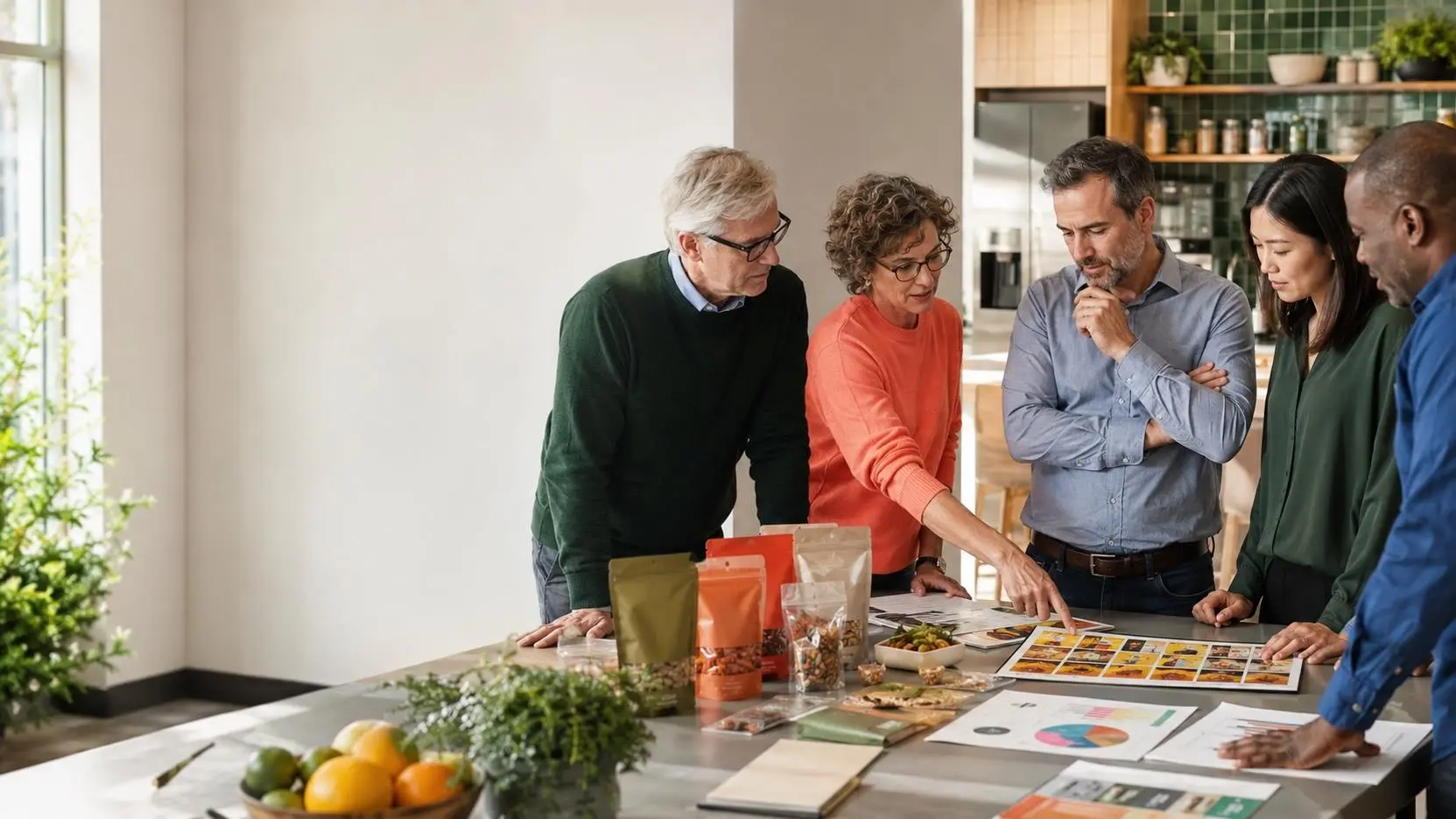 Senior leaders working alongside a client team